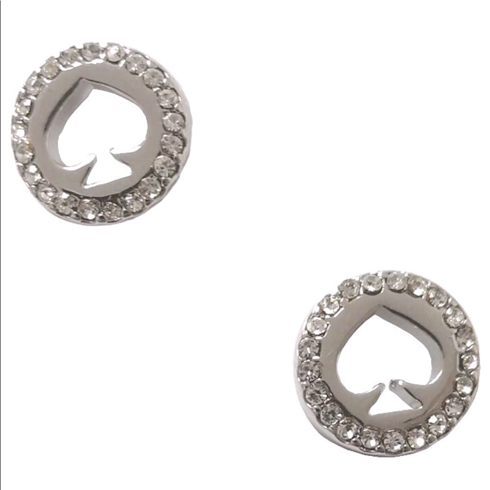 Kate Spade ♠️ earrings Silver Crystal Studs
